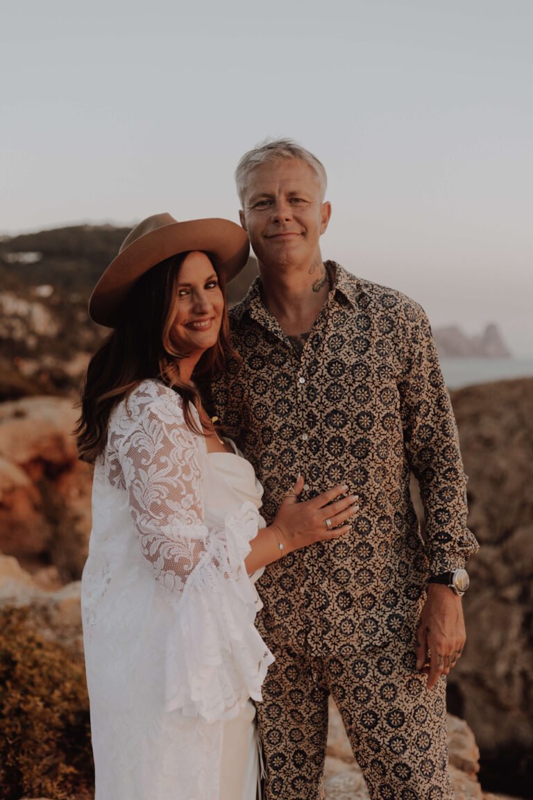 Couple during their elopement in Ibiza