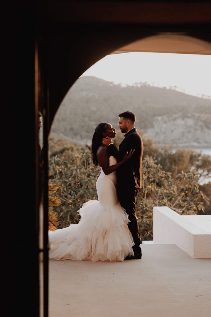 Ibiza-wedding-couple-with-sea-views-at-wedding-venue