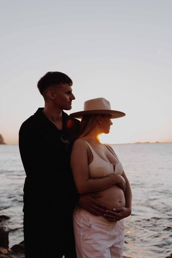 pregnancy shoot in ibiza at the beach