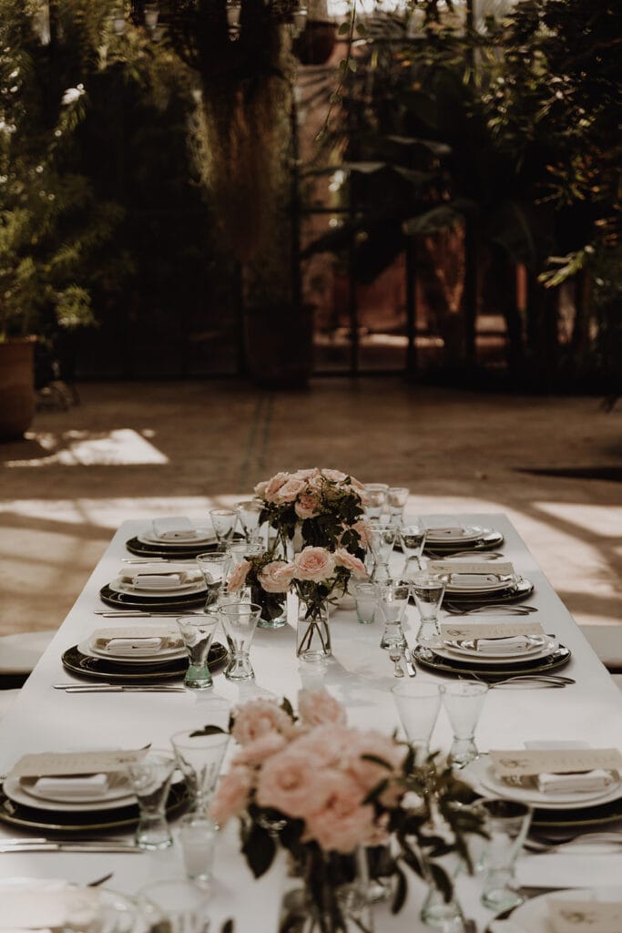 Tablescape idea for a wedding